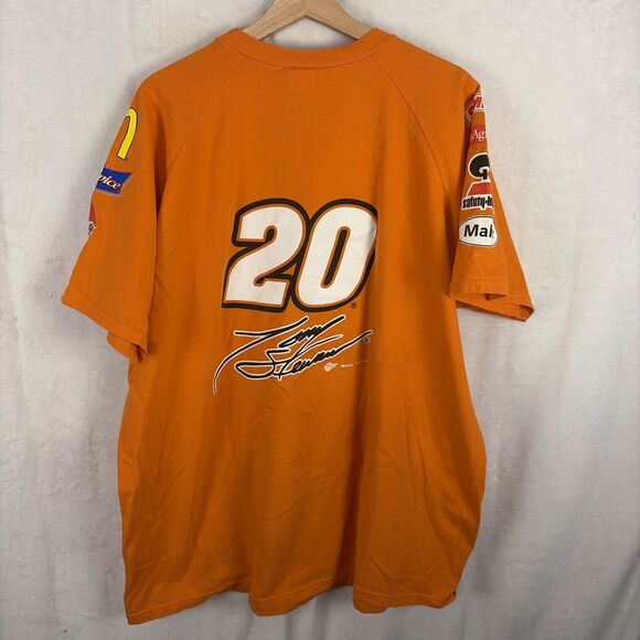 Vintage Winners Circle Tony Stewart Pit Crew Nascar Racing Shirt Size 2XL Orange - Picture 6 of 7